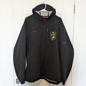 MAMMUT Corporate Softshell Hooded Jacket Stifel Sun Valley Finals Size 2XL Black